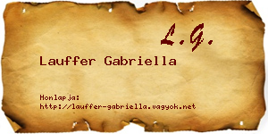 Lauffer Gabriella névjegykártya